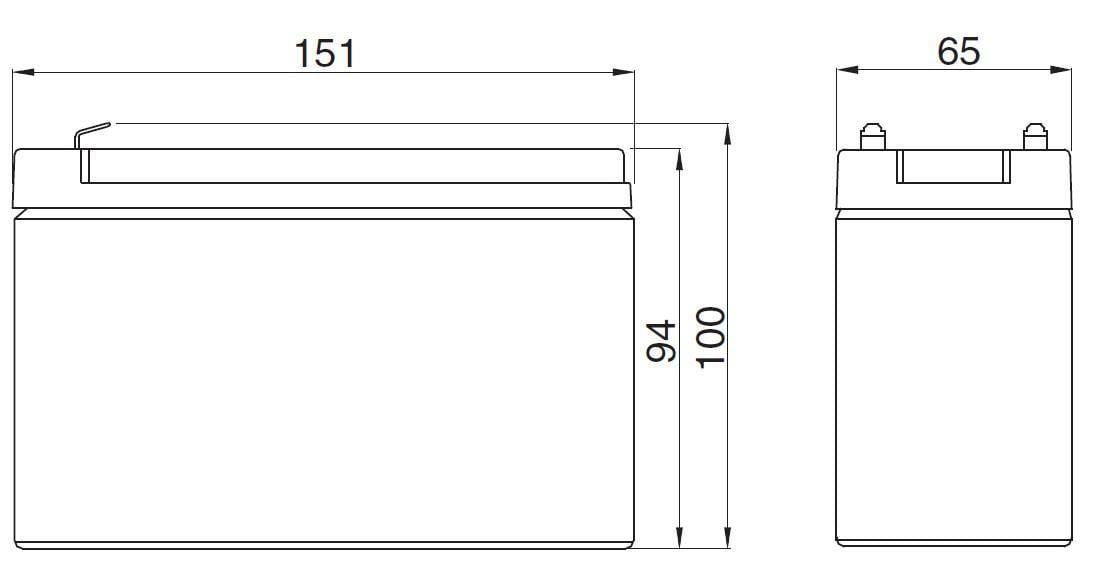 Batteria al Piombo 12V 7,2Ah (Faston 4,8mm) FIAMM - immagine 2