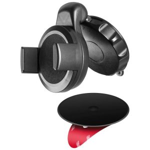 Supporto da Auto per Smartphone / Tablet con Ventosa Nero GOOBAY