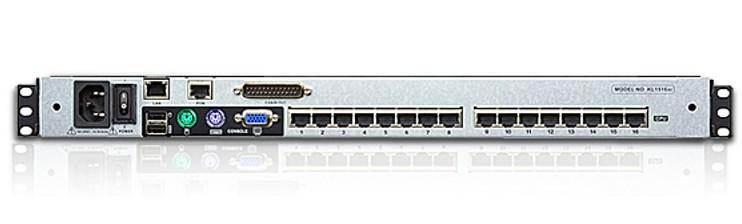 Switch KVM Cat.5E/6 Over IP a 16 porte con LCD 19'' Dual Rail, KL1516AIN ATEN - immagine 2