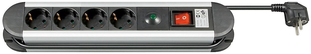 Multipresa Alu4 con Interruttore e Led GOOBAY - immagine 3