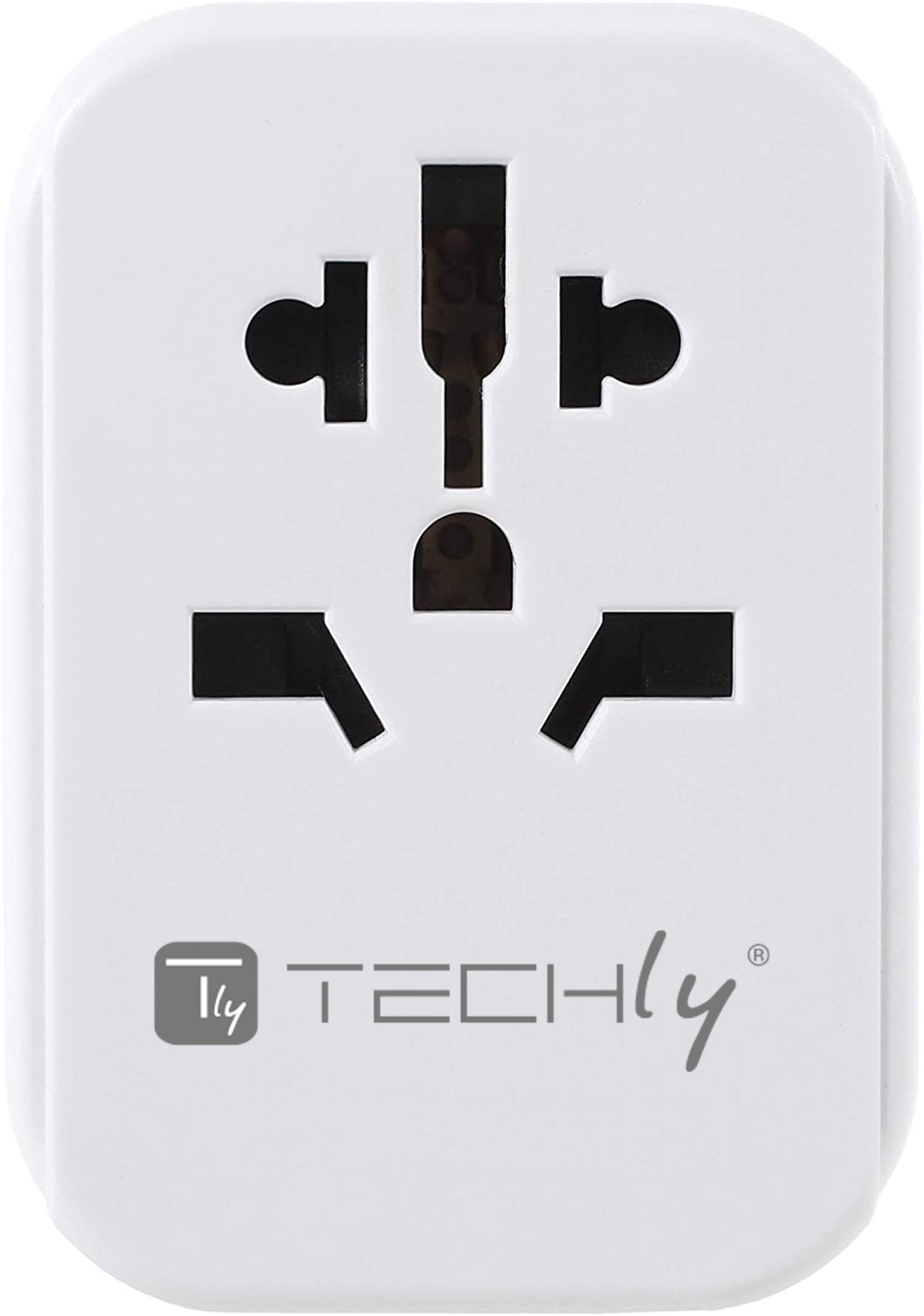 Adattatore da Viaggio Universale 150 Paesi 3 porte USB tipo A Bianco TECHLY - immagine 2