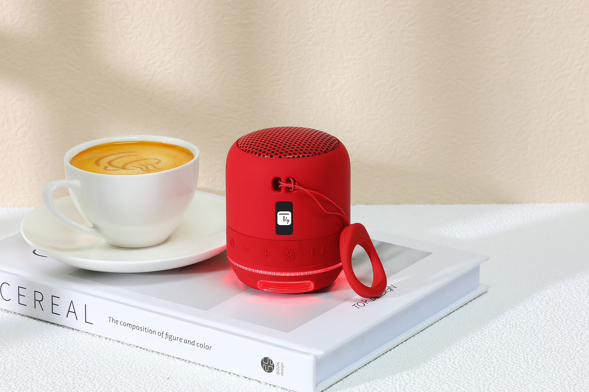 Altoparlante Wireless Speaker Portatile con Vivavoce e Luci LED Rosso TECHLY - immagine 3