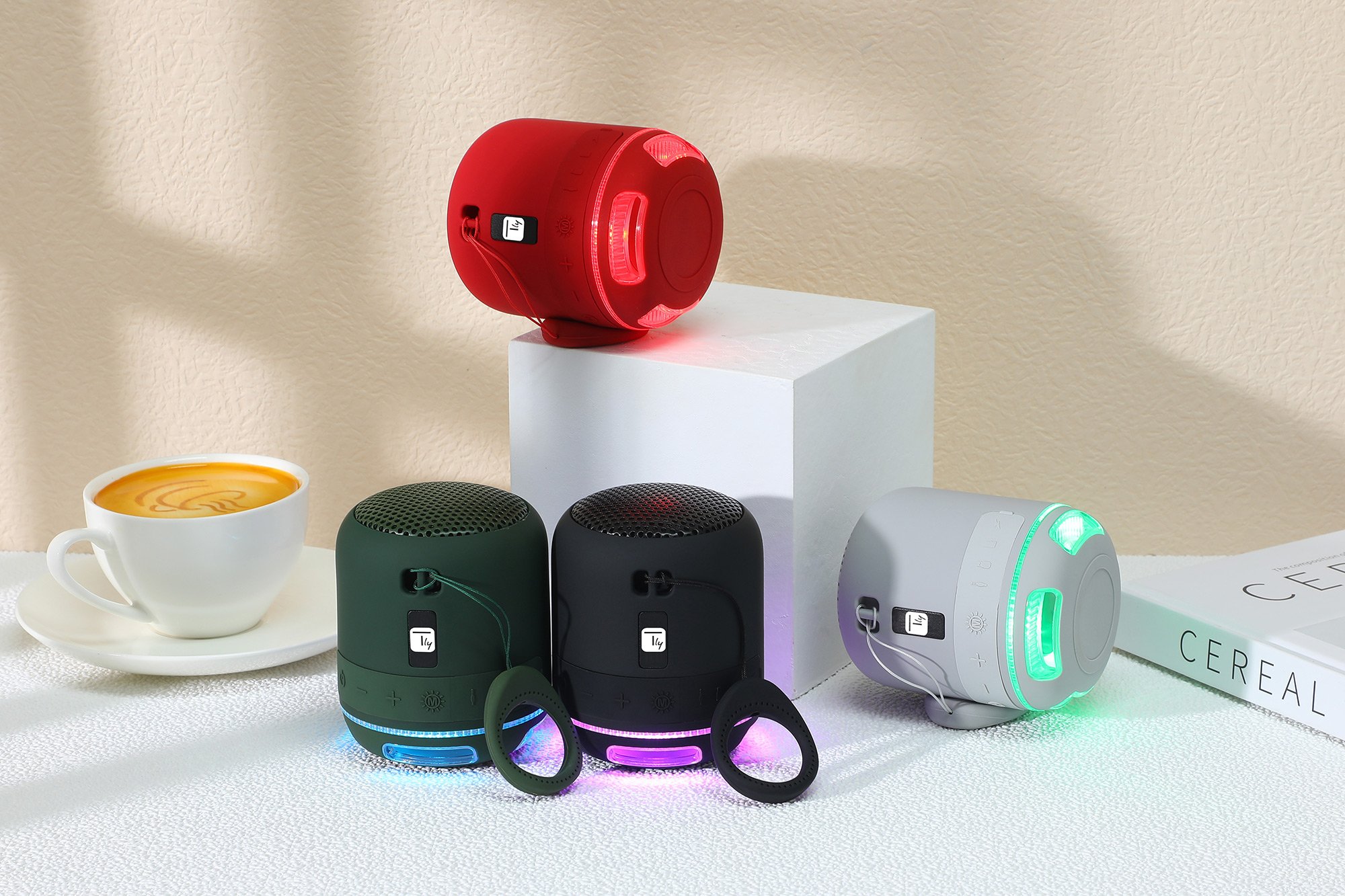 Altoparlante Wireless Speaker Portatile con Vivavoce e Luci LED Rosso TECHLY - immagine 7
