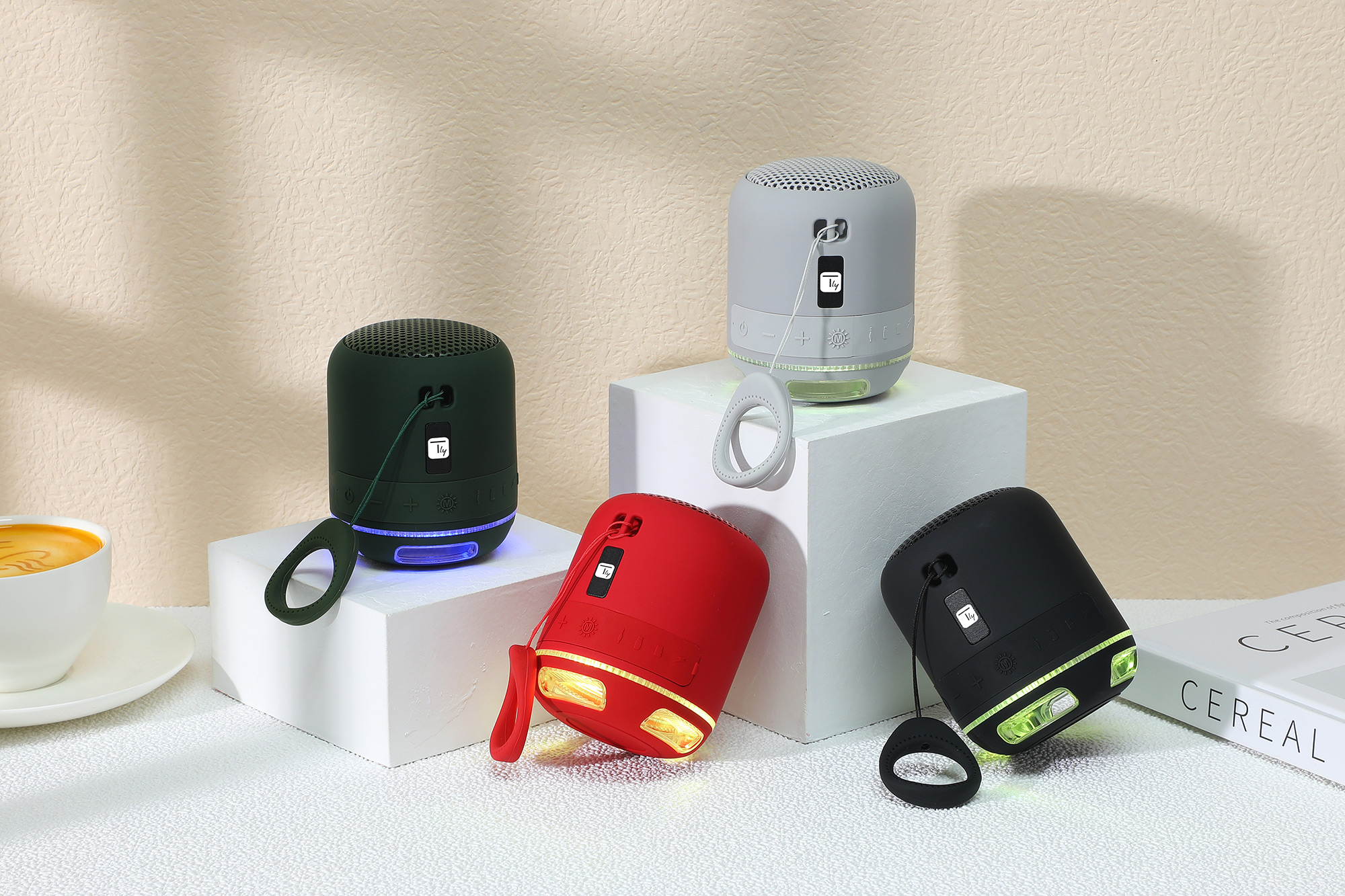 Altoparlante Wireless Speaker Portatile con Vivavoce e Luci LED Rosso TECHLY - immagine 8