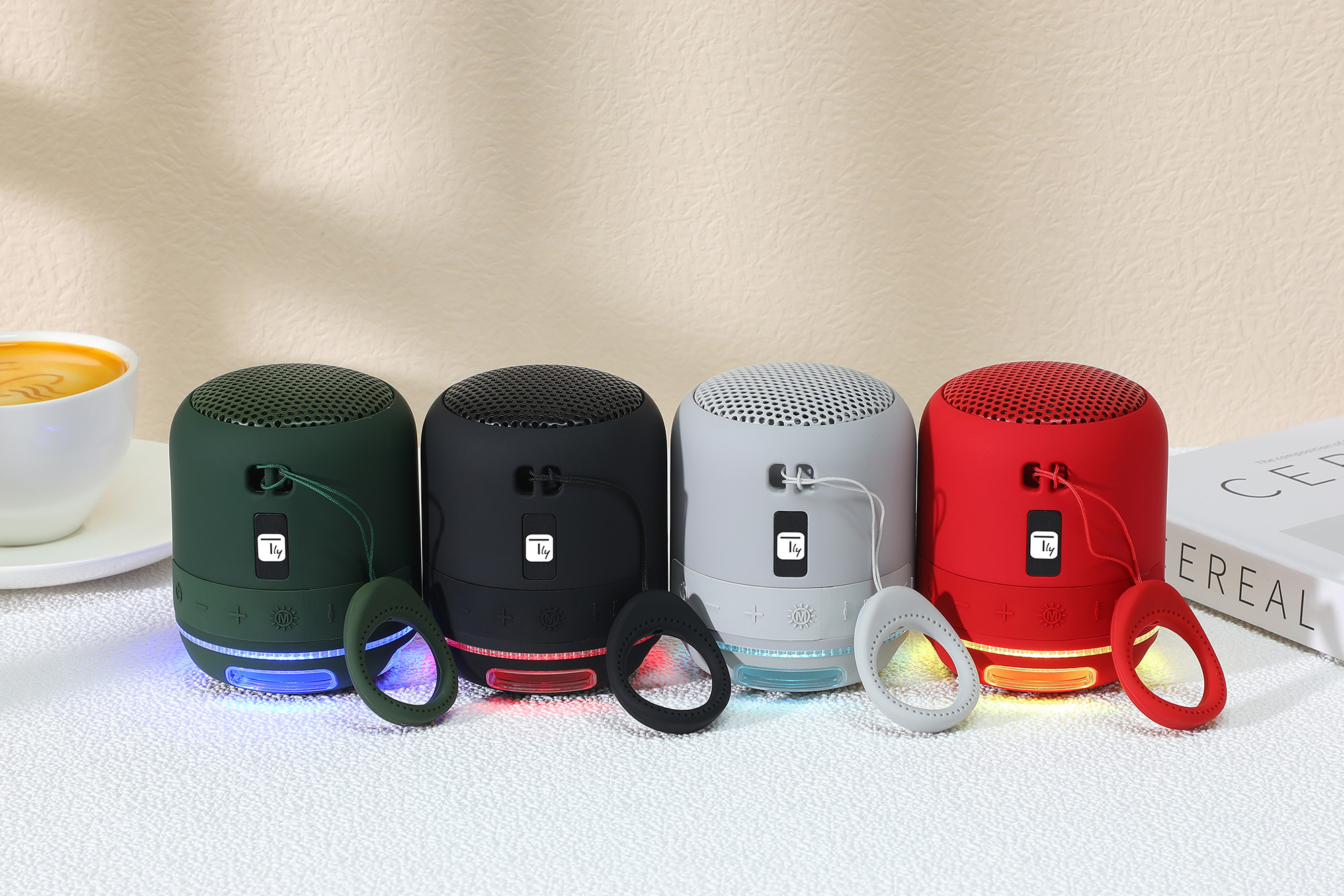 Altoparlante Wireless Speaker Portatile con Vivavoce e Luci LED Rosso TECHLY - immagine 4