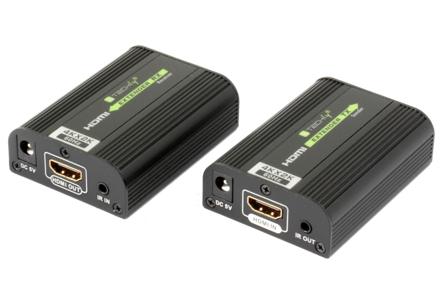 Amplificatore Extender 4K UHD fino a 60m su cavo Cat.6/6A/7 TECHLY