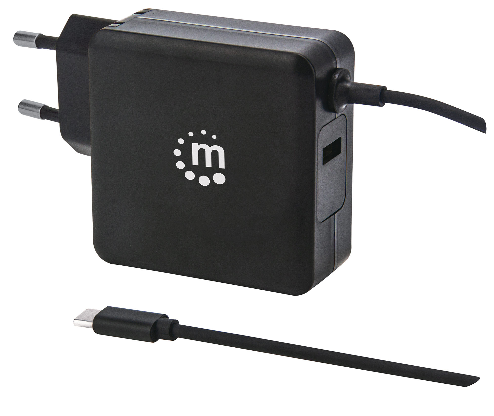Alimentatore 60W USB con Cavo USB-C Nero MANHATTAN - immagine 3