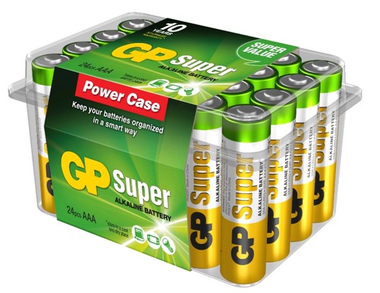 Confezione 24 Batterie GP Super Alcaline MiniStilo AAA: 24A/LR03