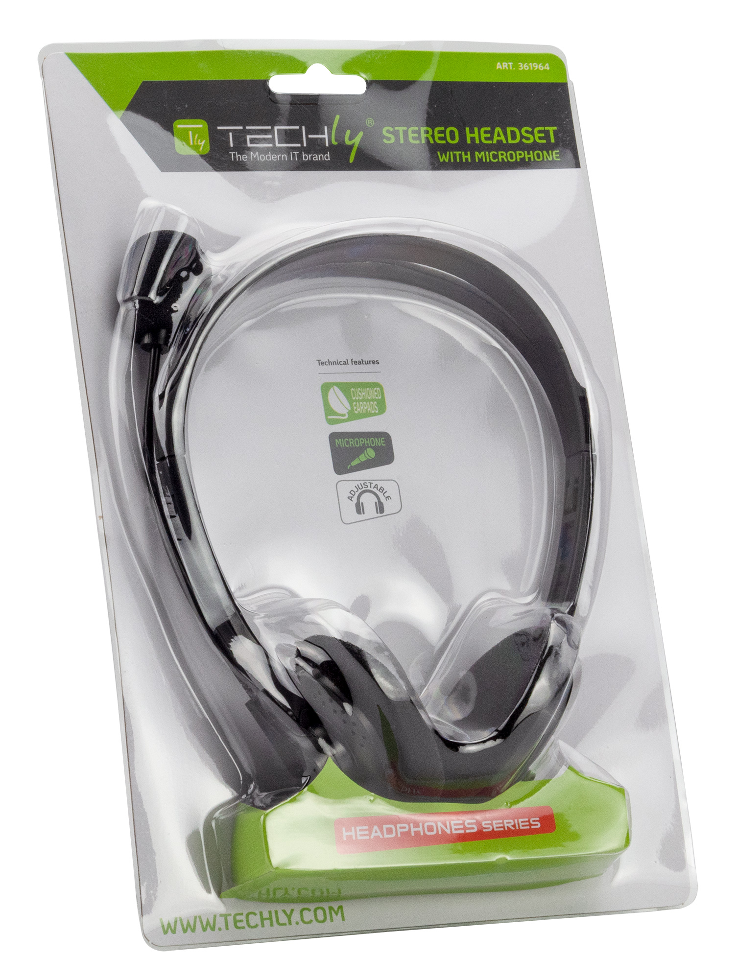 Cuffia Stereo con Microfono e Controllo Volume TECHLY - immagine 2