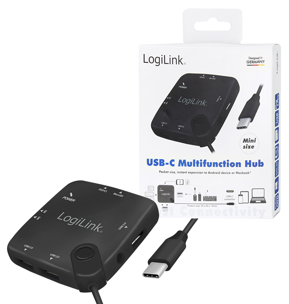 HUB Multifunzione On-The-Go USB-C™ e Lettore di Schede LOGILINK - immagine 2