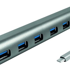 Hub USB-C&trade; SuperSpeed 7 Porte Alluminio Silver LOGILINK