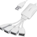 Hub USB 4 Porte Bianco