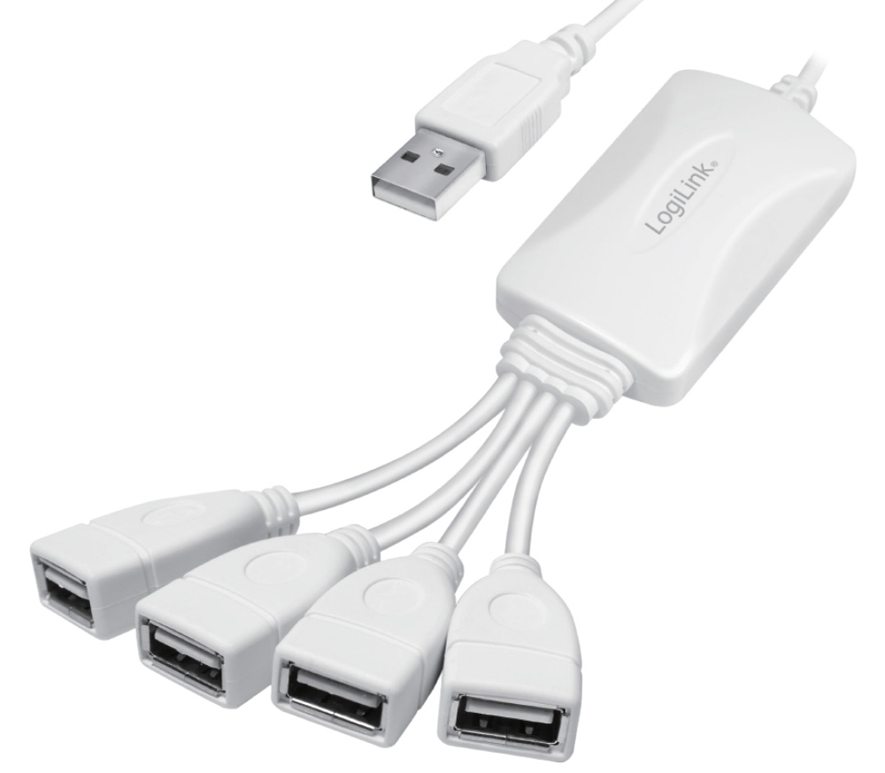 Hub USB 4 Porte Bianco