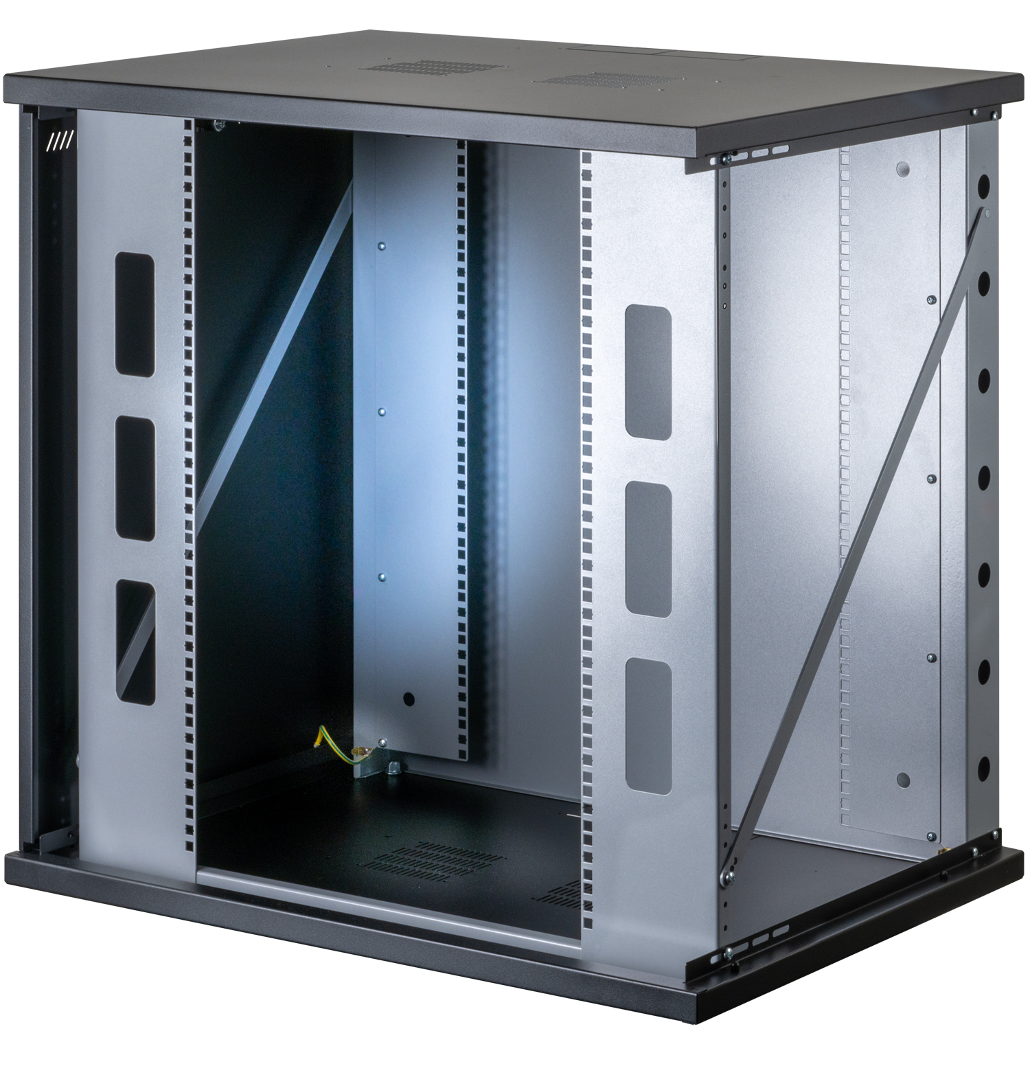 Armadio Rack 19 A Muro 9 Unità P.600 Mm Flat Pack Nero - Armadi A Muro 9 Unit P.600 Mm Flat Pack Nero Techly Professional I Case Fp 6009bk 55814 6