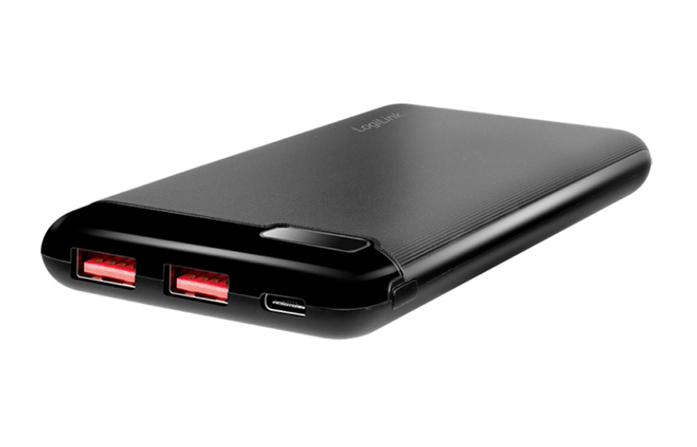Power Bank 10000 mAh 2x USB-A 1x USB-C™ con Display PD e QC Nero LOGILINK - immagine 3