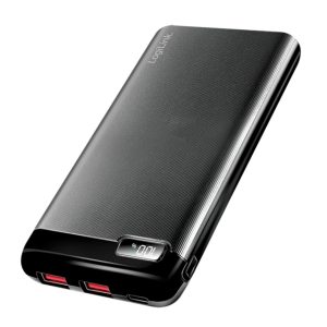 Power Bank 10000 mAh 2x USB-A 1x USB-C&trade; con Display PD e QC Nero LOGILINK