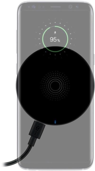 Caricabatterie Wireless Fast Qi Stand 5W Nero GOOBAY - immagine 3