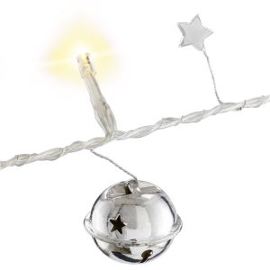 Stringa 10 LED Campanello IP20 Bianco Caldo a Batteria con Timer GOOBAY