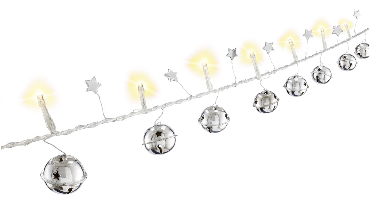 Stringa 10 LED Campanello IP20 Bianco Caldo a Batteria con Timer GOOBAY - immagine 3
