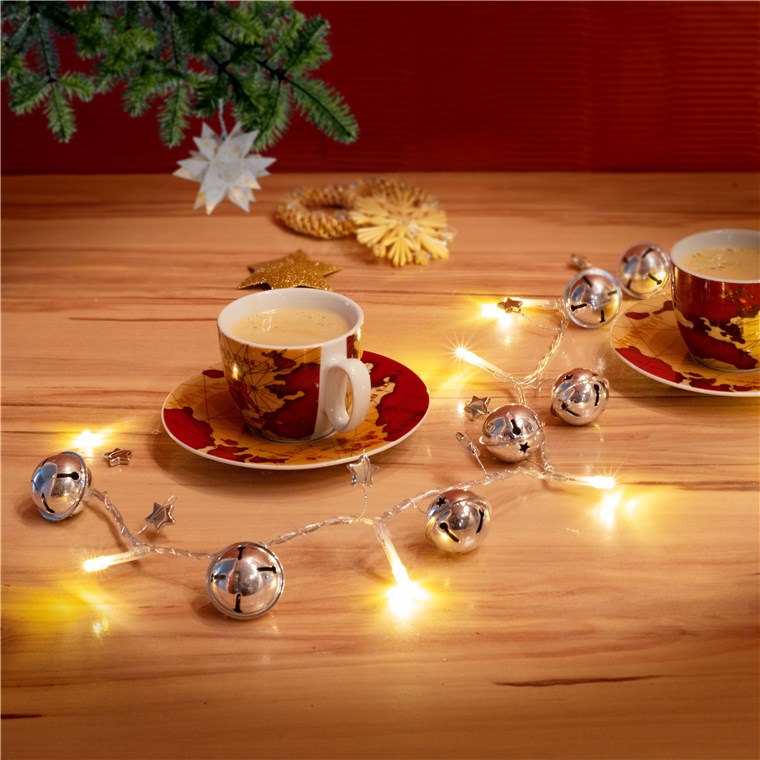 Stringa 10 LED Campanello IP20 Bianco Caldo a Batteria con Timer GOOBAY - immagine 4