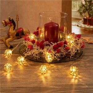 Stringa 10 LED Ornamentali IP20 Bianco Caldo a Batteria con Timer GOOBAY