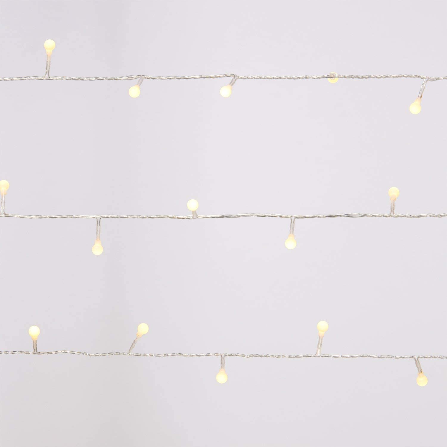 Stringa 80 LED Globo IP44 Bianco Caldo a Batteria con Timer GOOBAY - immagine 7