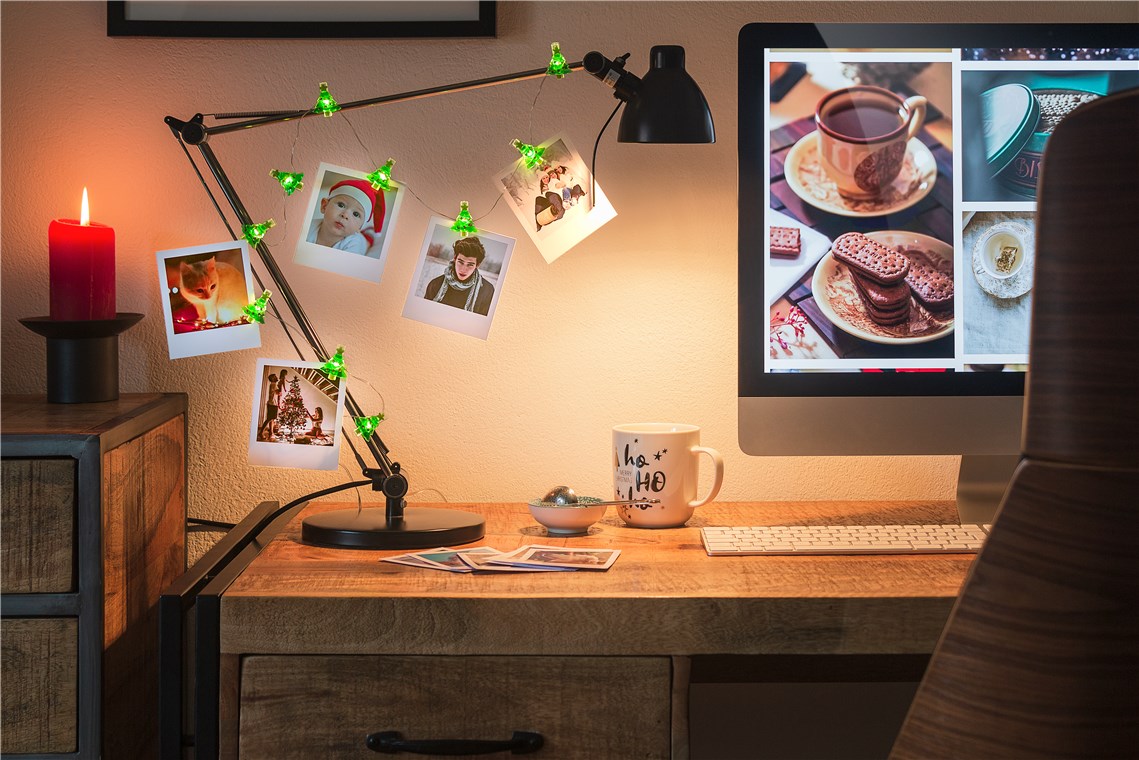 Stringa 10 LED con Clip Albero Natale per Appendere Foto IP20 con Timer GOOBAY - immagine 4