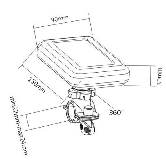 Custodia Impermeabile per Smartphone da Bici fino a 5 pollici TECHLY NP - immagine 9