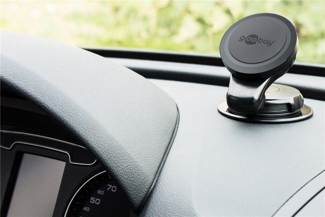 Supporto Magnetico da Auto per Smartphone Universale Nero GOOBAY - immagine 5