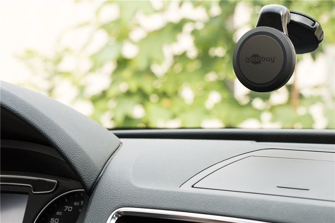 Supporto Magnetico da Auto per Smartphone Universale Nero GOOBAY - immagine 3