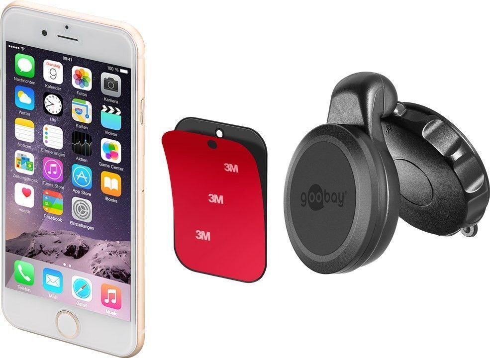 Supporto Magnetico da Auto per Smartphone Universale Nero GOOBAY - immagine 10