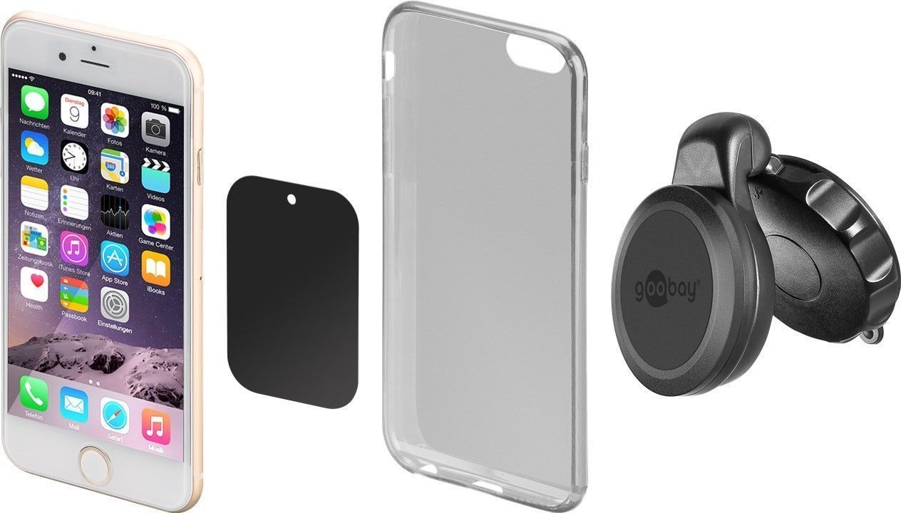 Supporto Magnetico da Auto per Smartphone Universale Nero GOOBAY - immagine 9