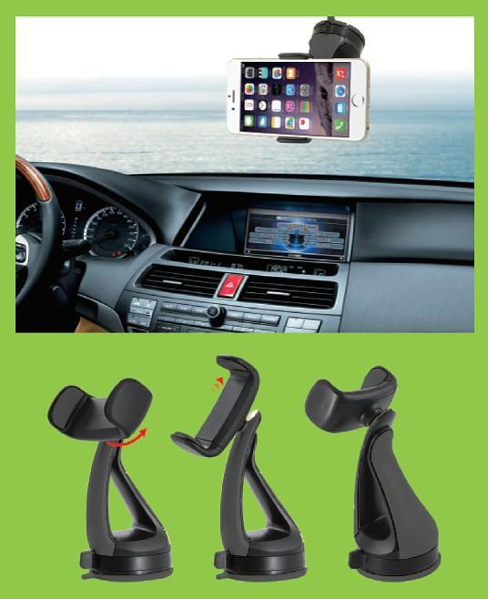 Supporto da Auto per iPhone e Smartphone 3.0''-6.0'' con Ventosa TECHLY - immagine 4