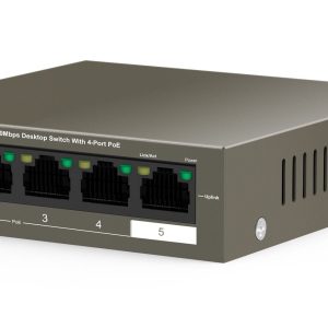 Switch Desktop 5 Porte 10/100 con 4 Porte PoE 35W TEF1105P-4-38W TENDA