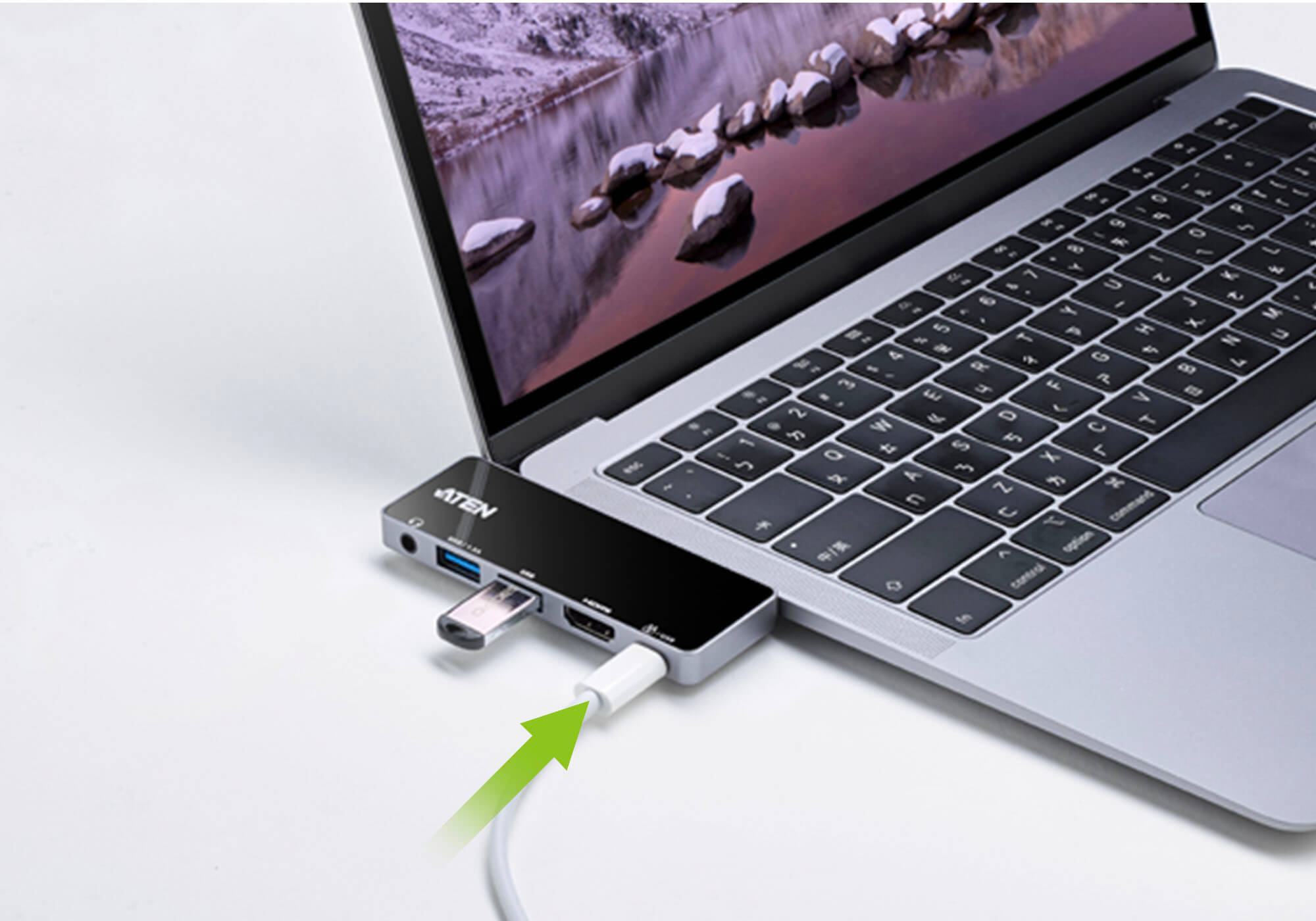 Docking Station da Viaggio USB-C™ Alimentazione pass-through, UH3238 ATEN - immagine 8