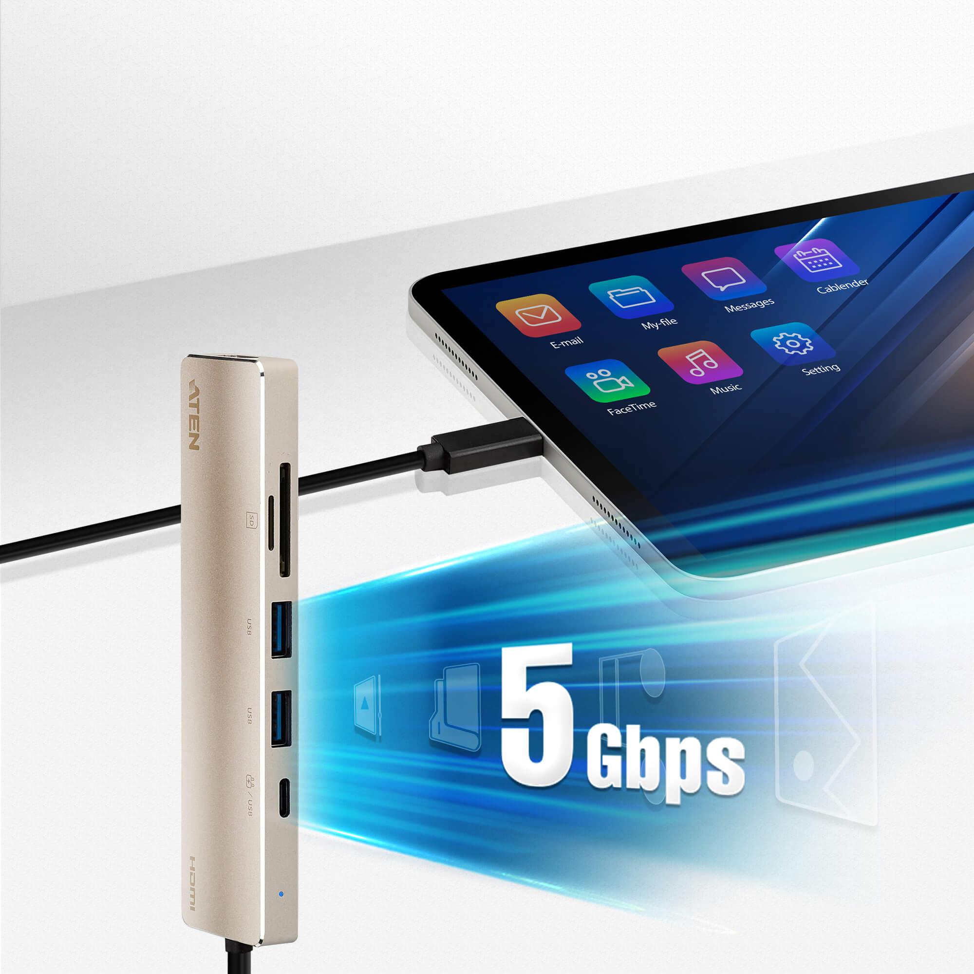 Mini Dock Multiporta USB-C™ Alimentazione pass-through, UH3239 ATEN - immagine 8