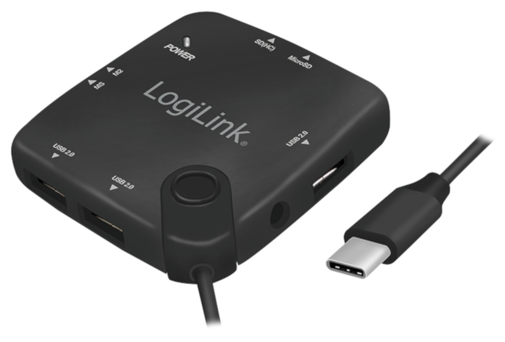 HUB Multifunzione On-The-Go USB-C™ e Lettore di Schede LOGILINK