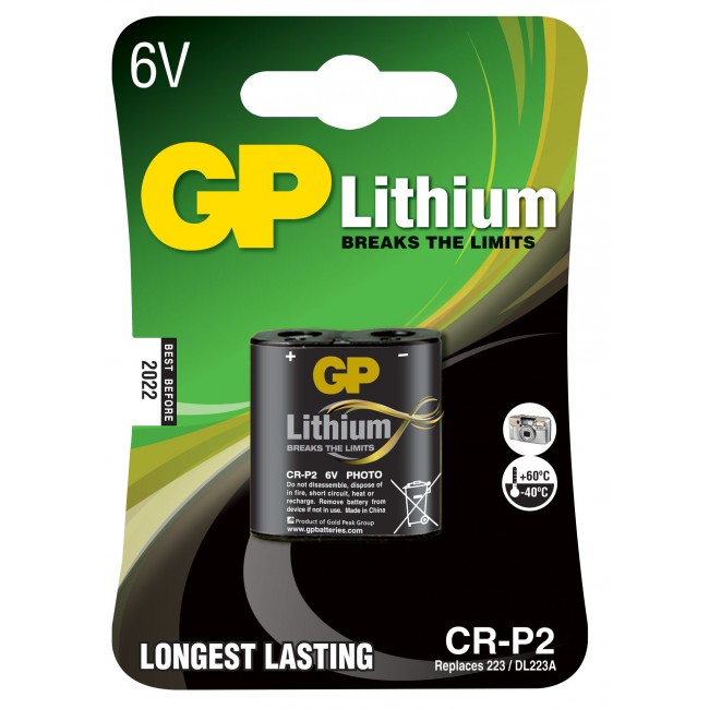 Blister 1 Batteria a Bottone al Litio CR P2-C1 GP BATTERIES