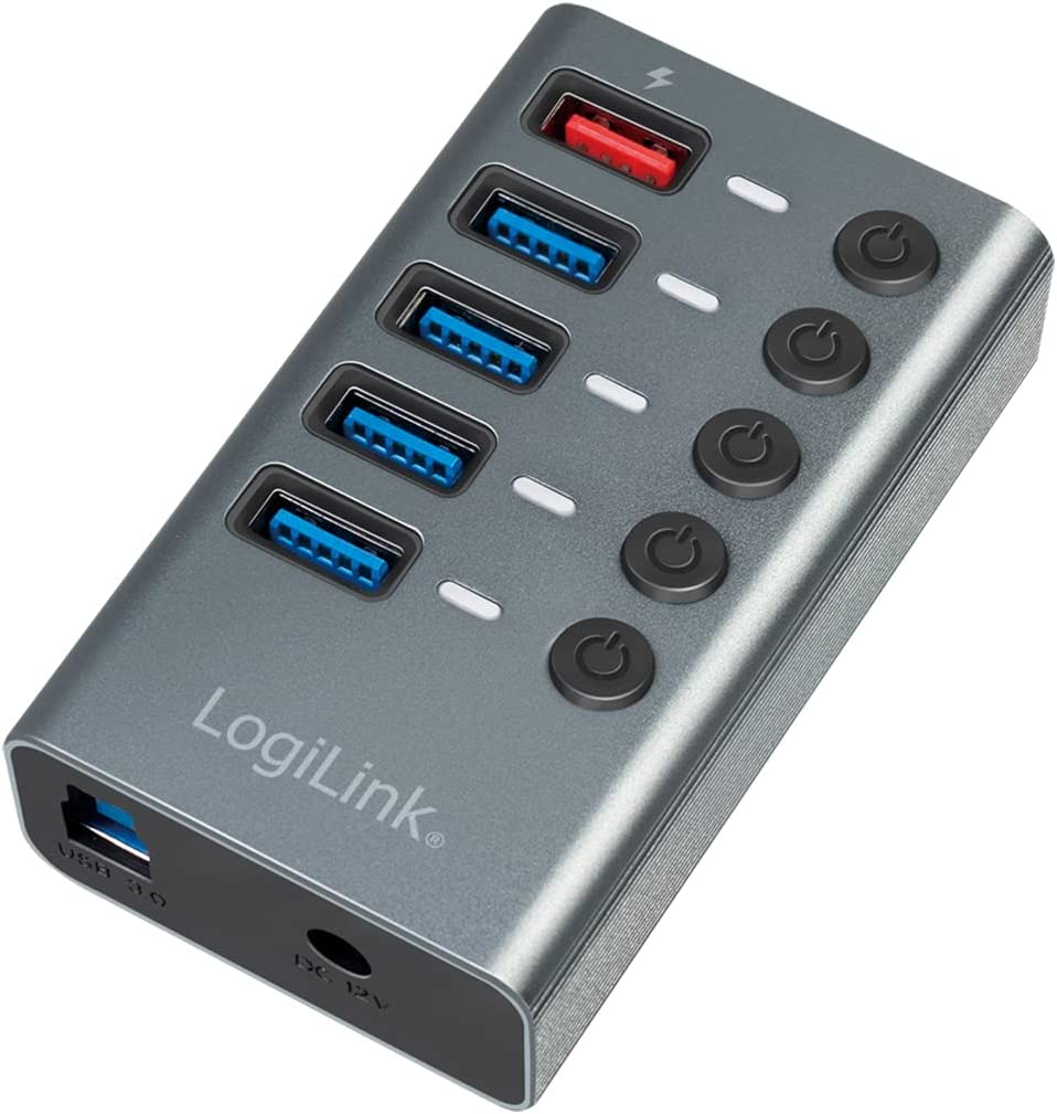 Hub USB3.2 Gen1 4 Porte + 1 Porta di Ricarica Rapida Interruttore On/Off LOGILINK - immagine 6