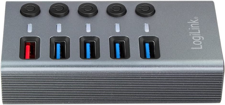 Hub USB3.2 Gen1 4 Porte + 1 Porta di Ricarica Rapida Interruttore On/Off LOGILINK - immagine 10
