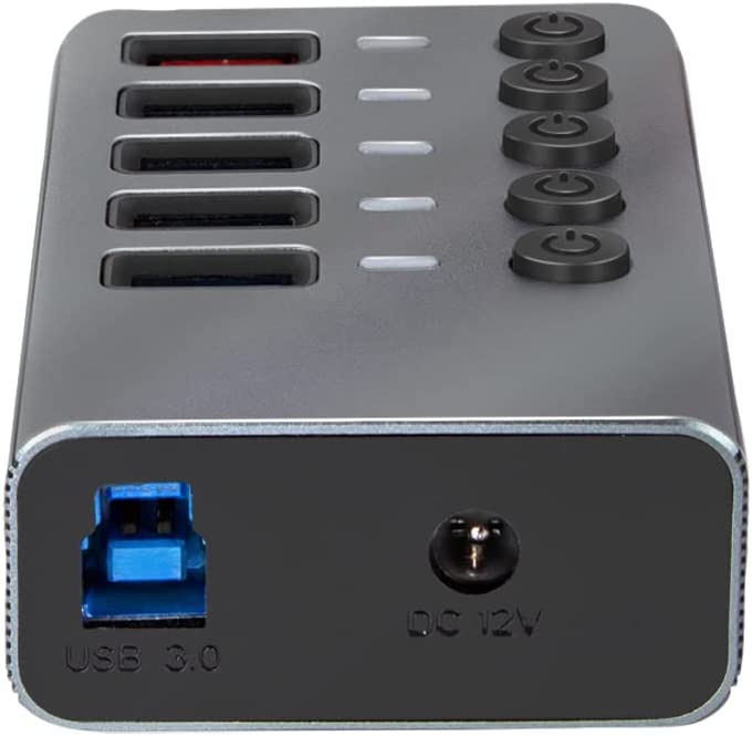 Hub USB3.2 Gen1 4 Porte + 1 Porta di Ricarica Rapida Interruttore On/Off LOGILINK - immagine 4