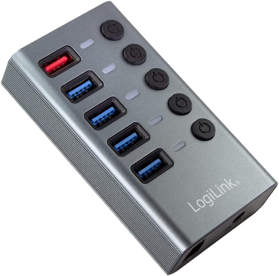 Hub USB3.2 Gen1 4 Porte + 1 Porta di Ricarica Rapida Interruttore On/Off LOGILINK - immagine 8