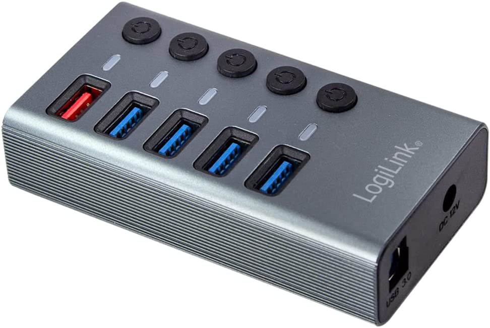 Hub USB3.2 Gen1 4 Porte + 1 Porta di Ricarica Rapida Interruttore On/Off LOGILINK - immagine 9