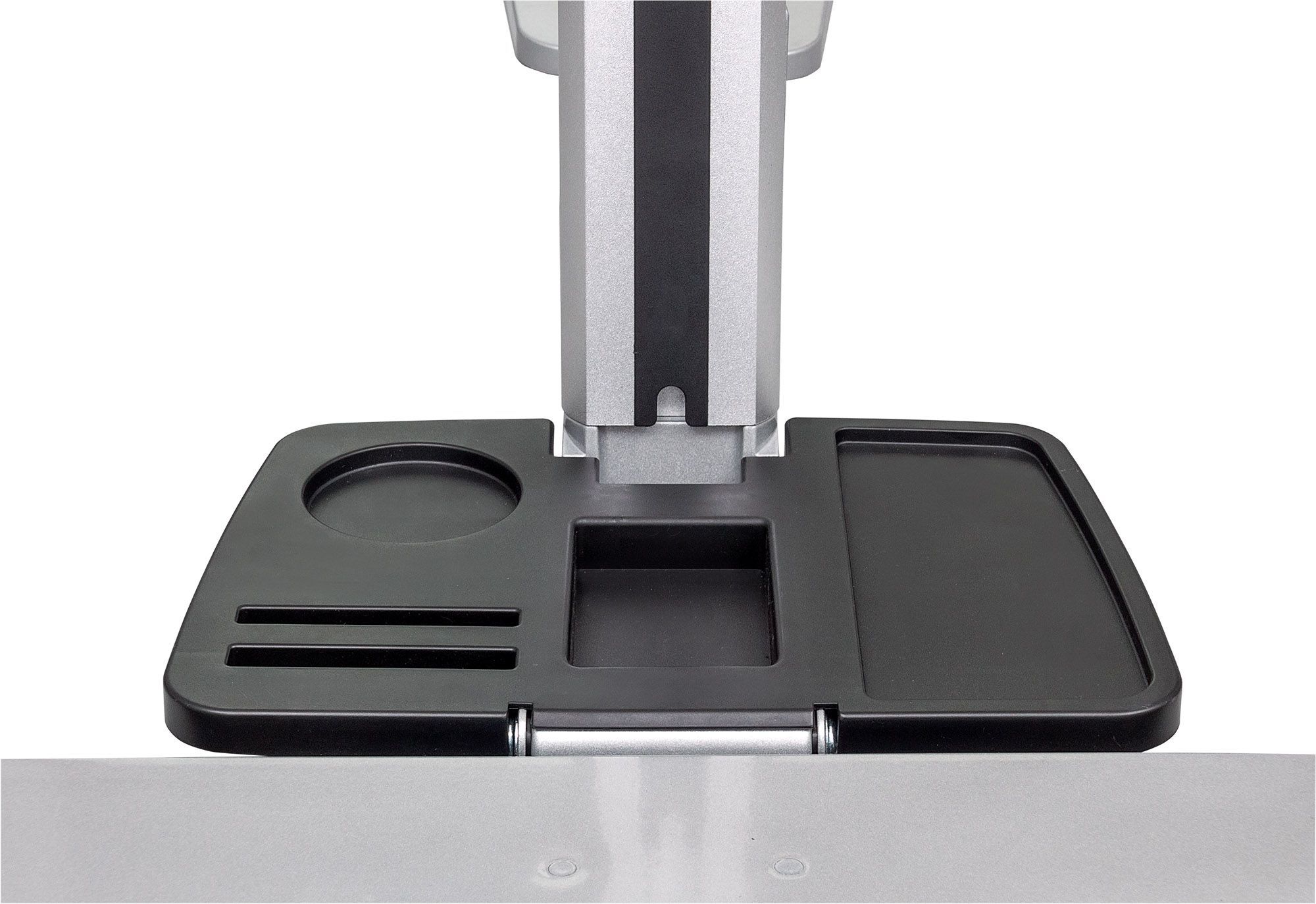 Supporto Scrivania Doppio Monitor 13''-27'' Molla a Gas Ripiano Tastiera MANHATTAN - immagine 5