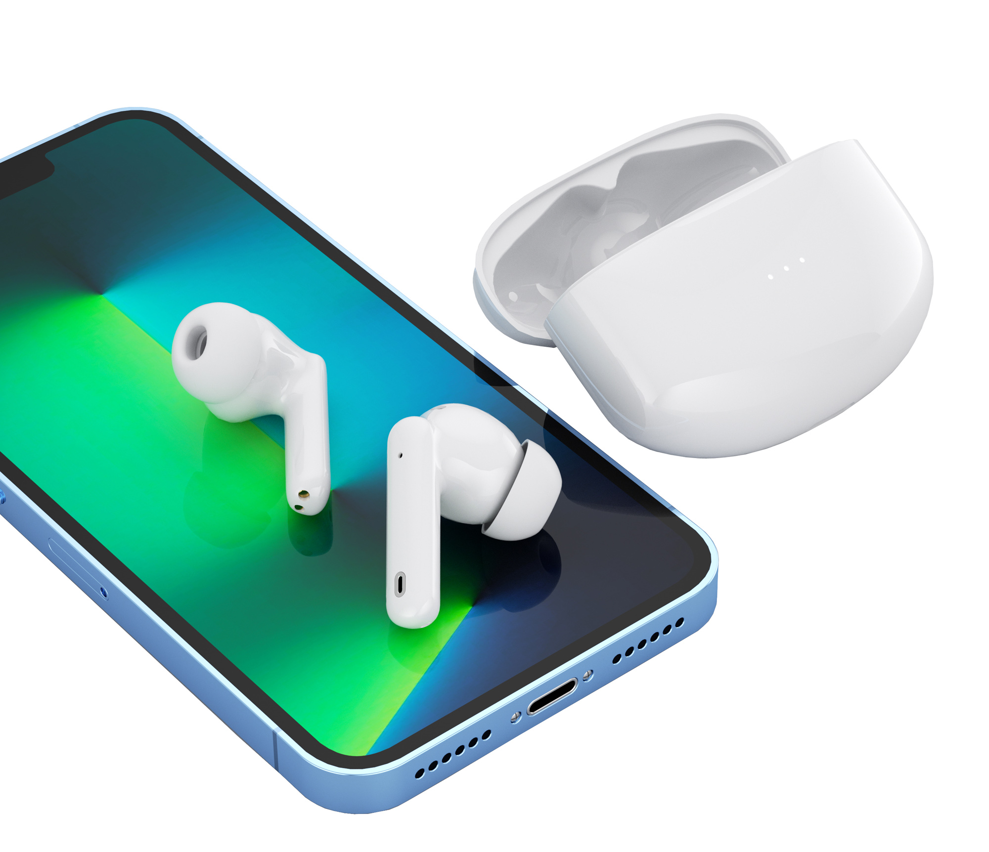 Auricolari Wireless BT v5.1 Cancellazione del Rumore con Custodia di Ricarica 2 in 1 TECHLY - immagine 9