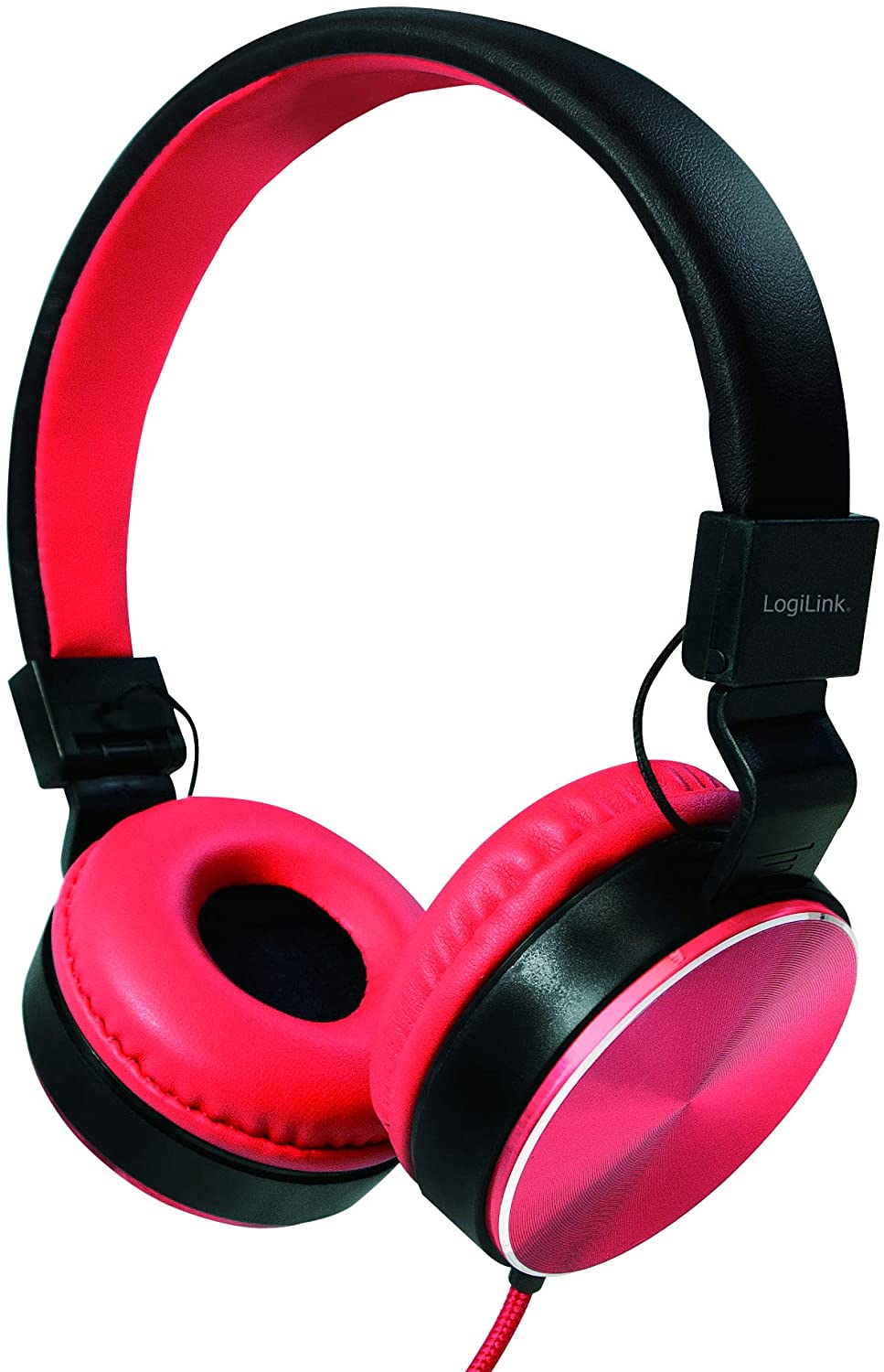 Cuffie Stereo Eleganti e Pieghevoli Alta Qualità e Comfort Elevato Rosso LOGILINK