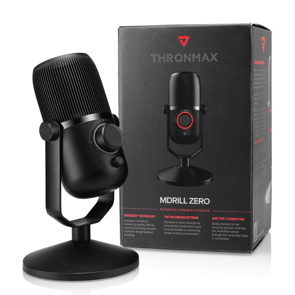 Microfono Professionale a Condensatore Alta Qualità 96 kHz USB-C con Stand THRONMAX - immagine 2