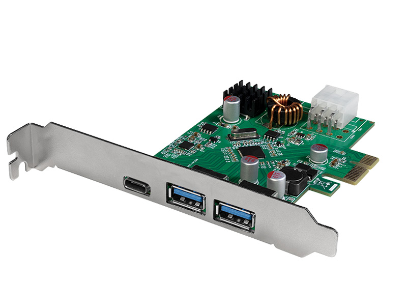 Scheda PCI Express USB 3.2 Gen1x1, 1x USB-C™ PD 3.0 e 2x USB 3.0 LOGILINK