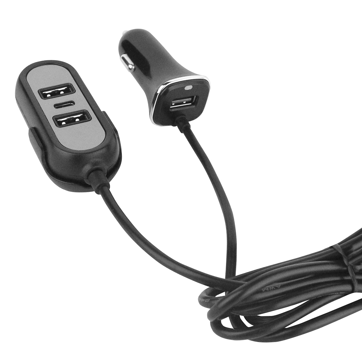 Caricatore da Auto 2x USB-A e 1x USB-C™ 45W Cavo 1,5m Nero FONTASTIC - immagine 3