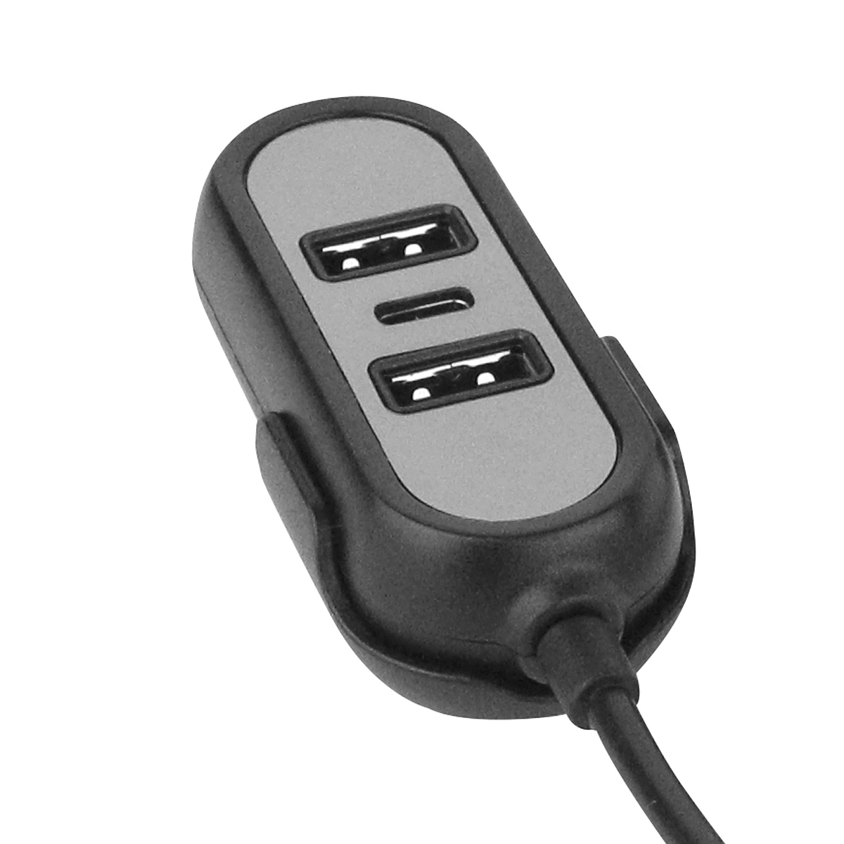 Caricatore da Auto 2x USB-A e 1x USB-C™ 45W Cavo 1,5m Nero FONTASTIC - immagine 2